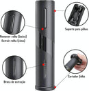 Kit Abridor de Vinho Elétrico-  Kit Elegante com Acessórios a Pilha