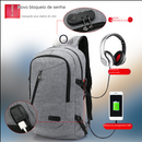 Mochila escolar com carregamento USB e segurança antifurto