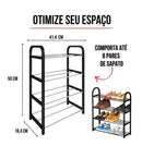 Sapateira Desmontável para 8 Pares de Sapatos