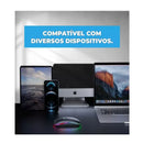 Mouse Sem Fio Inteligente com Recarga, Click Silencioso e LED RGB