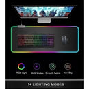 Mouse Pad Gamer RGB Iluminado LED 80x30cm - Preto