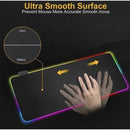 Mouse Pad Gamer RGB Iluminado LED 80x30cm - Preto