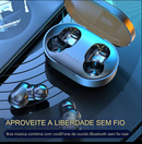 Fone de Ouvido Bluetooth Sem Fio HiFi 5.1 IPX4, Esportivo com Estojo de Carregamento Portátil